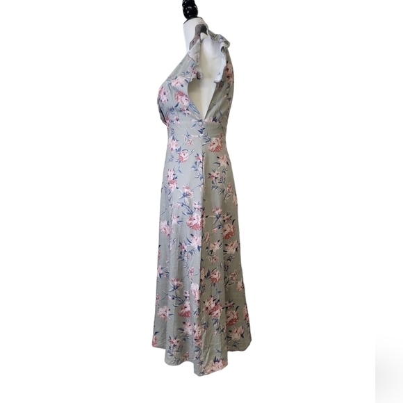 Storia Floral Linen/Rayon Midi Dress - Picture 2 of 14